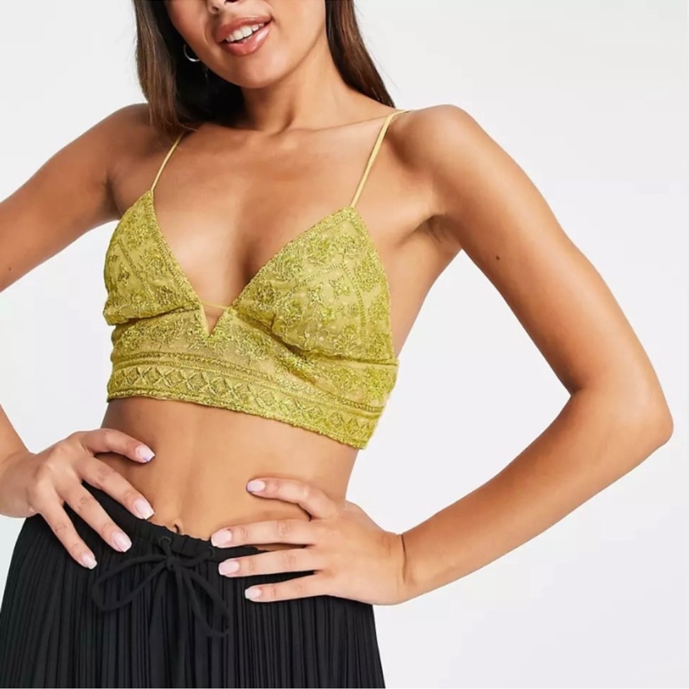 Intimately Free People Elsie Embroidered Plunge Bralette